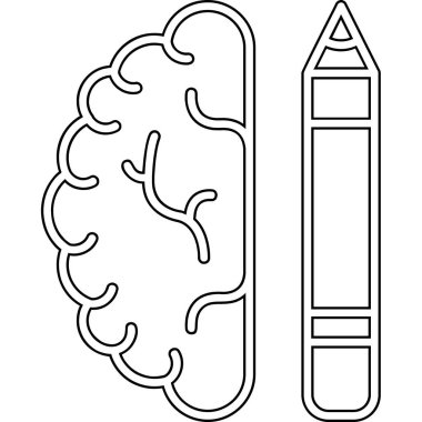 Kurşun kalem simgesini. Kalem vektör simgesi web için anahat çizimi