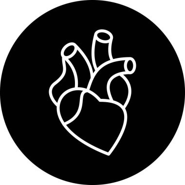 Kalp ikonu vektör illüstrasyonu