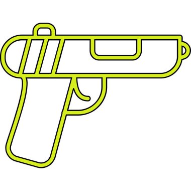 silah simgesi modada izole edilmiş arkaplan