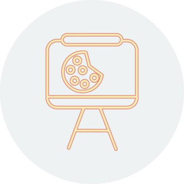 Pizza ikonu vektör illüstrasyonu