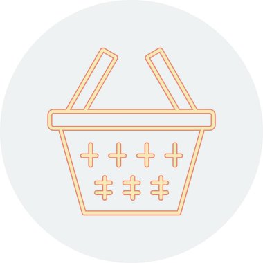 Sepet. Web simgesi vektör illüstrasyonu