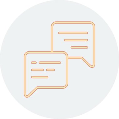 konuşma kabarcıklar simge vektör çizim