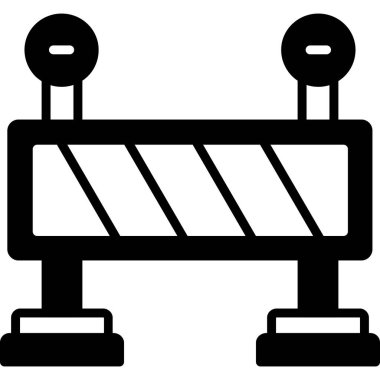 bariyer inşaat endüstrisi simgesi ana hatlar biçiminde