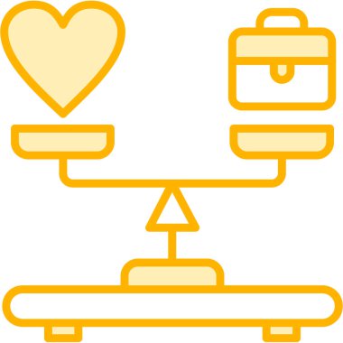 Bir kalbin modern simgesinin vektör çizimi