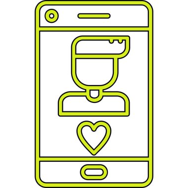 Akıllı telefon simgesi. Basit resimleme