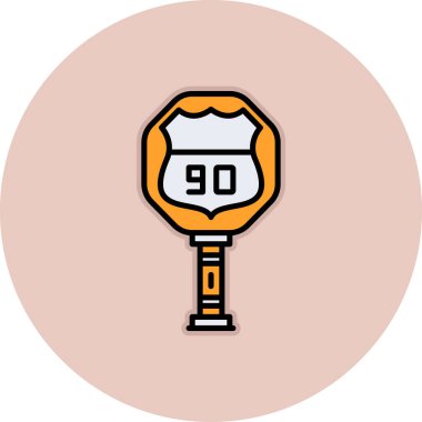 Yol trafik işareti simgesi vektör illüstrasyon tasarımı