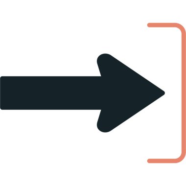 Sağ ok düz vektör simgesi