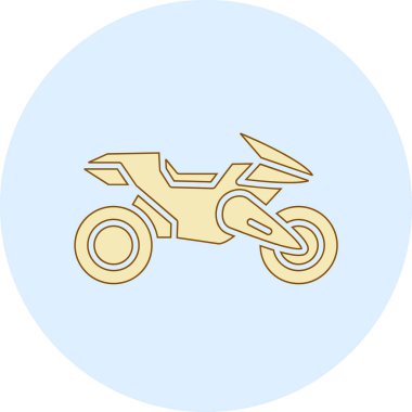 motosiklet motosiklet vektör çizgisi simgesi.