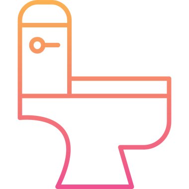 Bir tuvalet simgesinin vektör illüstrasyonu