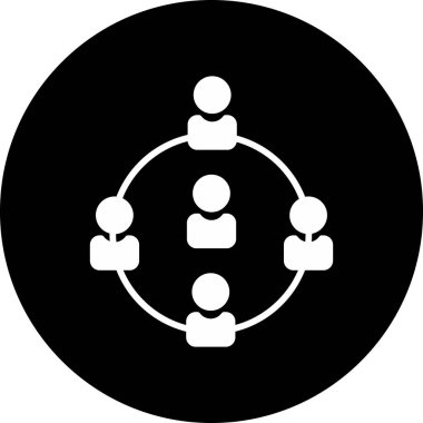 İş insanlarının vektör illüstrasyonu, simge kavramı