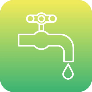 Soyut arkaplanda su musluğu simgesi izole edildi