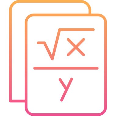 Matematik. Web simgesi basit illüstrasyon