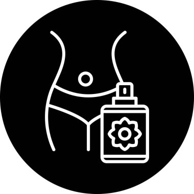 Moda stili izole edilmiş arkaplanda parfüm simgesi