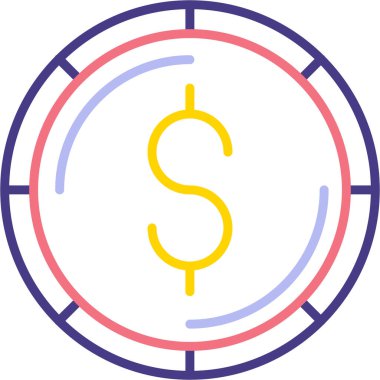 Bozuk para. Web simgesi basit illüstrasyon