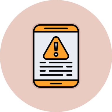 Uyarı cep telefonu simgesi - ana hat biçimi