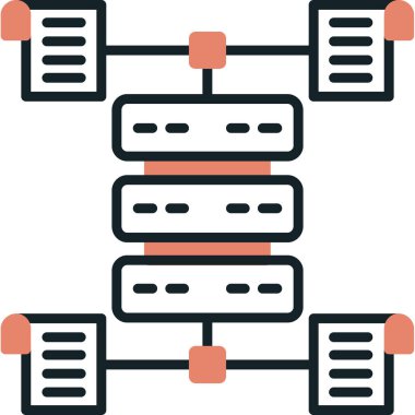ağ sunucusu vektör illüstrasyonu