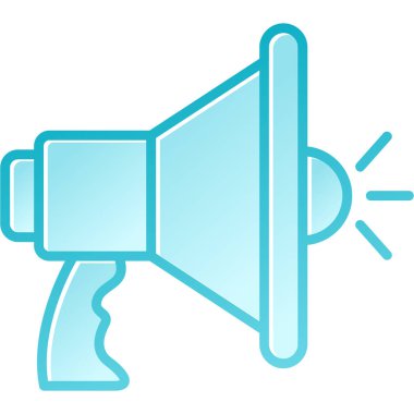 megafon web simgesi, vektör çizim