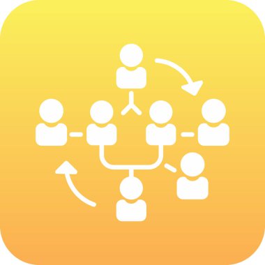 ağ paylaşım vektörü simgesi. Mobil ve web tasarımı için illüstrasyon.