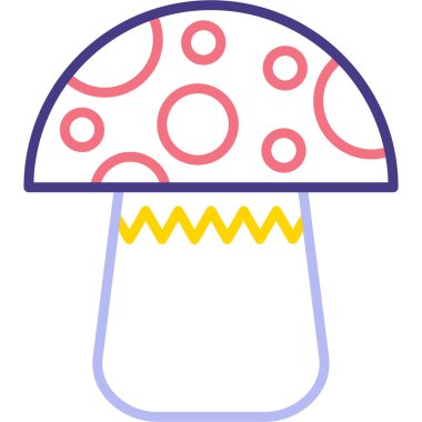 Mantar. Web simgesi basit illüstrasyon