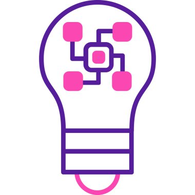 Ampul. Web simgesi basit illüstrasyon