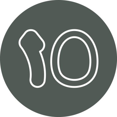 benzersiz numara 10 vektör çizgisi simgesi