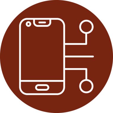 Telefon vektör çizim tasarımlı akıllı telefon