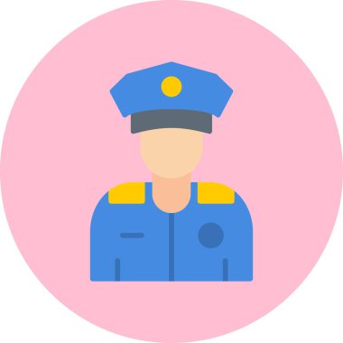 polis web simgesi basit illüstrasyon