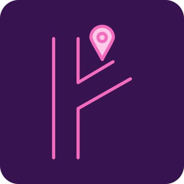 Moda biçimi izole edilmiş arkaplanda harita konumu simgesi