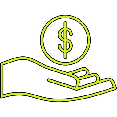 Dolar banknot ikonu. dolar banknot vektör simgesi rengi düz izole