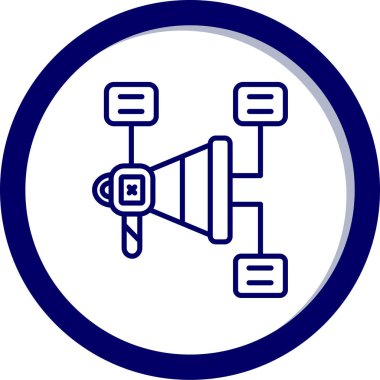 Megafon simgesi, vektör illüstrasyon tasarımı