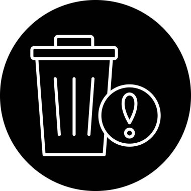 Çöp. Web simgesi basit illüstrasyon