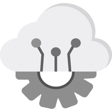 bulut hesaplama vektörü simgesi