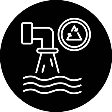 Su ve modern simgenin vektör illüstrasyonu