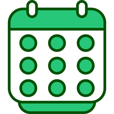 Takvim günü simgesi. özet olay takvimi vektör rengi düz izole