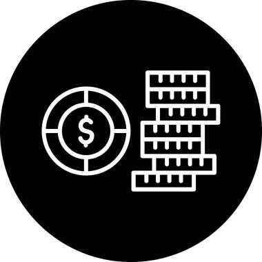 İş ve finans simgesinin vektör illüstrasyonu