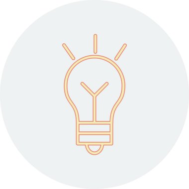 Ampul simgesi. vektör illüstrasyonu