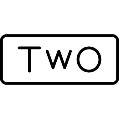 2 2 2 vektör çizgisi simgesi