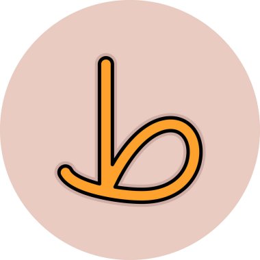 b harfinin vektör illüstrasyonu