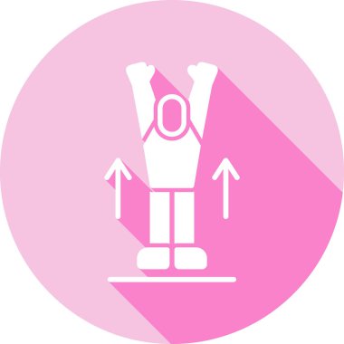 Bir kız simgesinin vektör illüstrasyonu