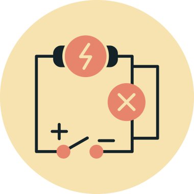 Bir güç simgesinin vektör illüstrasyonu