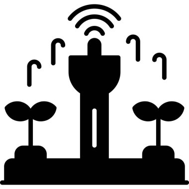 bitki bahçesi ikonu vektör illüstrasyonu