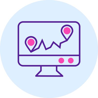 konum. Web simgesi basit illüstrasyon