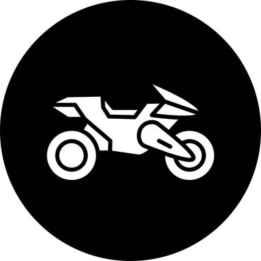 Moda tarzı izole edilmiş arka planda motosiklet simgesi