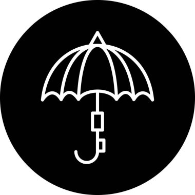 şemsiye simgesi vektör illüstrasyonu