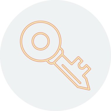 anahtar simgesi, satır tasarımı