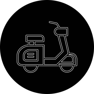 Modern b 'nin vektör çizimi motosiklet simgesinden yoksun