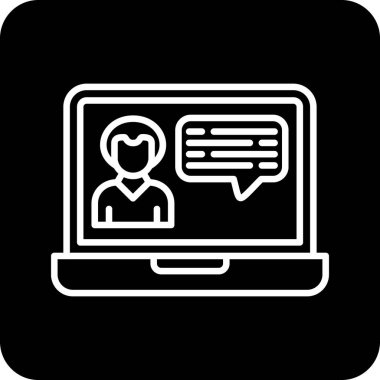 çevrimiçi sohbet simgesi çizimi