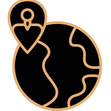 Moda biçimi izole edilmiş arkaplan içinde yer küresi simgesi