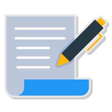 Kalem. Web simgesi basit illüstrasyon