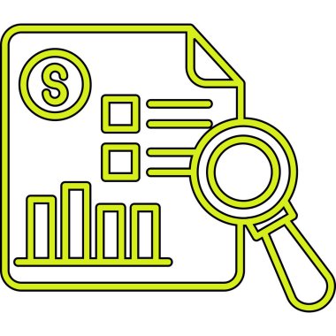 Veri analiz simgesi, vektör illüstrasyonu